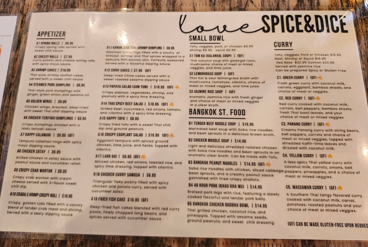 Spice and Dice Thai Restaurant Menu - Image 4